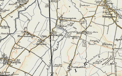 Old map of Kilvington in 1902-1903