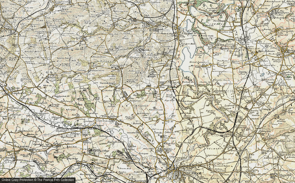 Old Map of Kimblesworth, 1901-1904 in 1901-1904