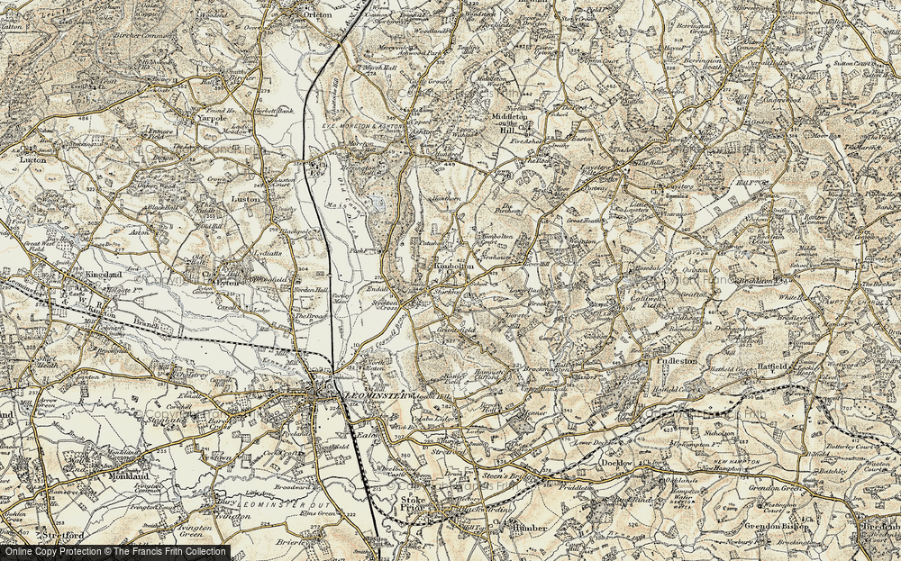 Old Map of Kimbolton, 1899-1902 in 1899-1902