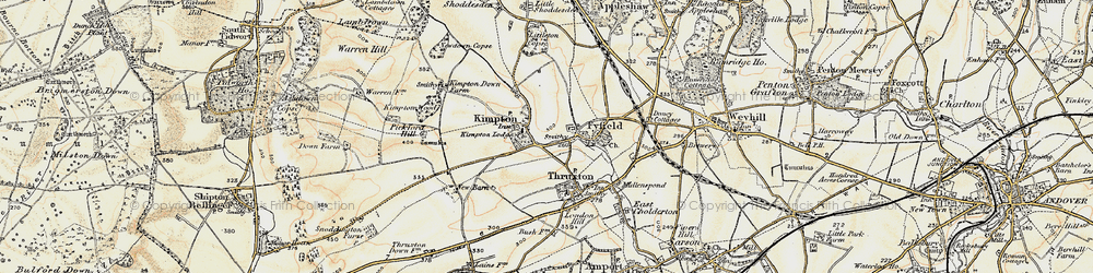Old map of Kimpton in 1897-1899