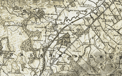 Old map of Balhaldie in 1904-1907
