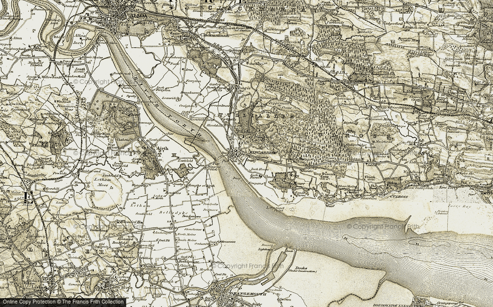 Old Map of Historic Map covering Bordie in 1904-1906