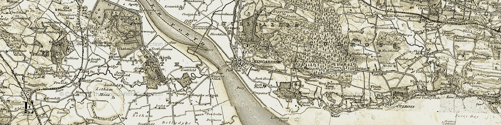 Old map of Kincardine in 1904-1906