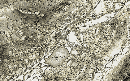Old map of Balnespick in 1908