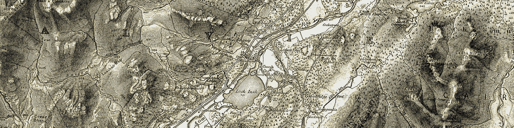 Old map of Balnespick in 1908