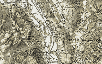 Old map of Kindallachan in 1907-1908