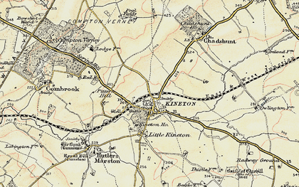 Old map of Kineton in 1898-1901