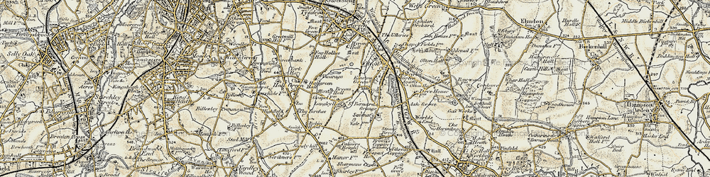 Old map of Kineton Green in 1901-1902