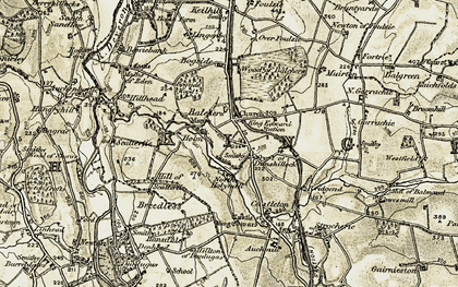 Old map of Bogside Wood in 1909-1910