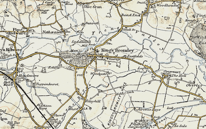 Old map of King's Bromley in 1902