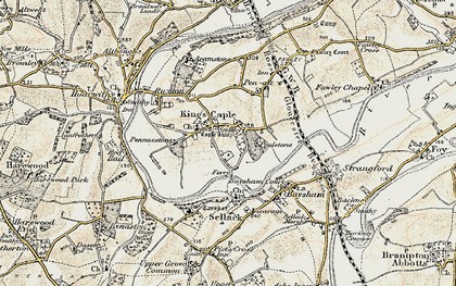 Old map of King's Caple in 1899-1900