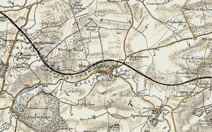 Old map of King's Cliffe in 1901-1903