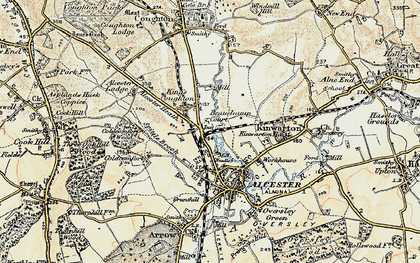 Old map of King's Coughton in 1899-1902