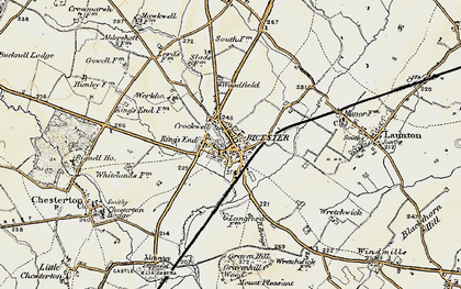 Old map of King's End in 1898-1899