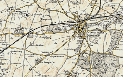 Old map of King's Furlong in 1897-1900