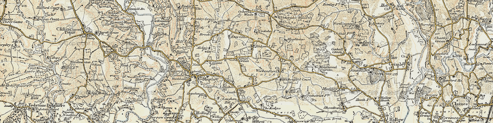 Old map of King's Green in 1899-1902