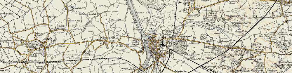 Old map of King's Lynn in 1901-1902