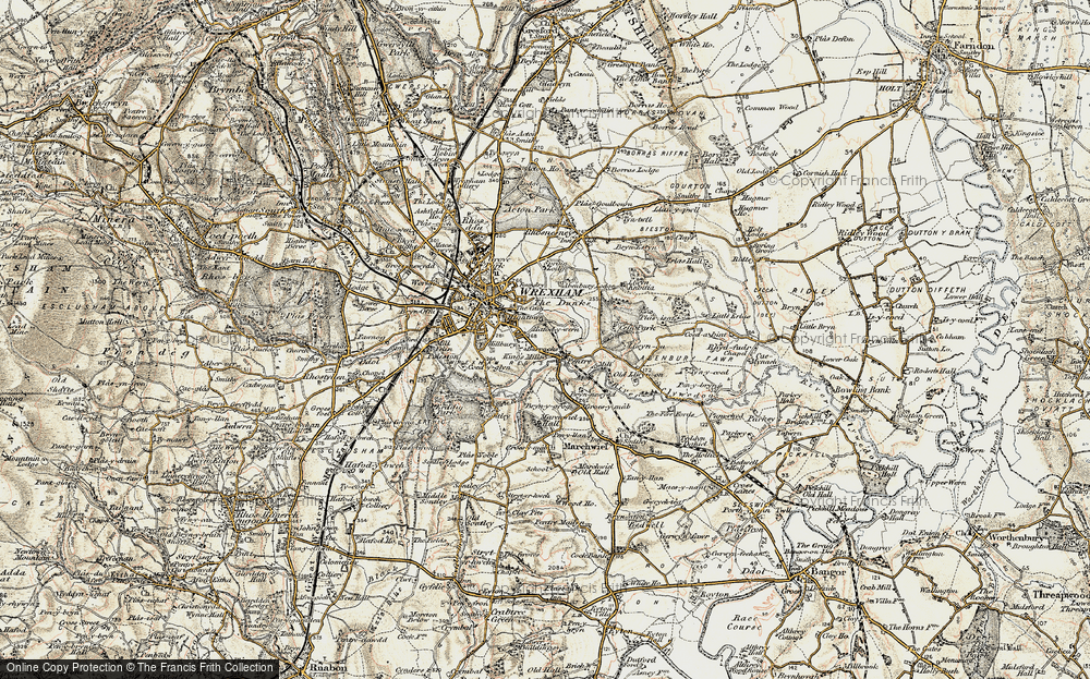 Old Map of Historic Map covering Bryn-y-grog in 1902