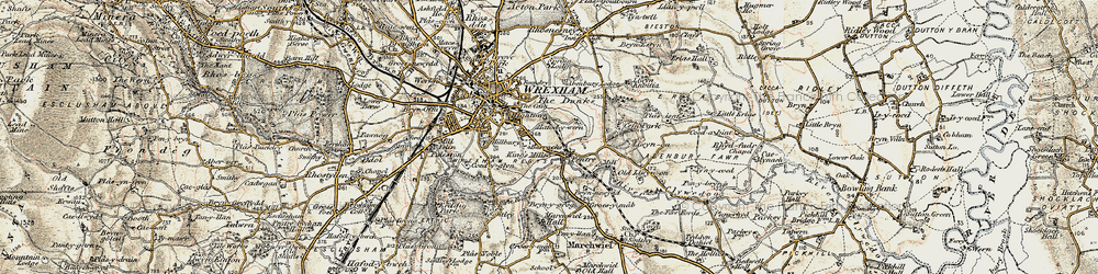Old map of Bryn-y-grog in 1902