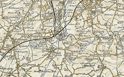 Old Map Large Reprint #24 Kings Norton area Birmingham 1939  Series 