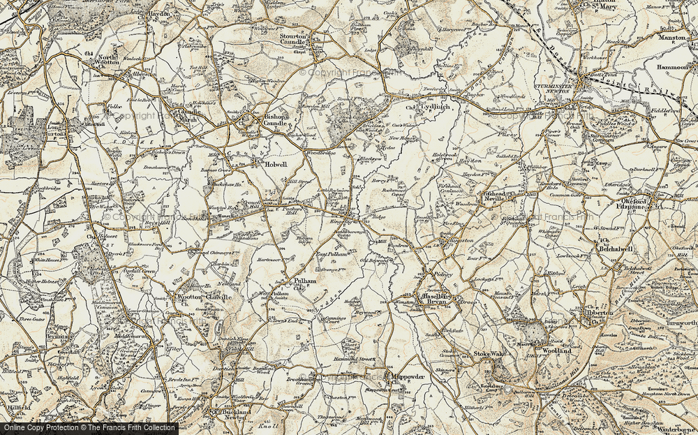 Old Map of King's Stag, 1897-1909 in 1897-1909