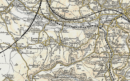 Old map of King's Stanley in 1898-1900