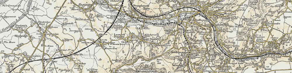 Old map of King's Stanley in 1898-1900