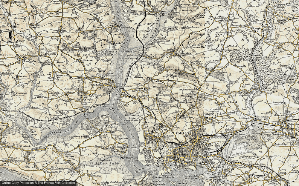 Old Map of King's Tamerton, 1899-1900 in 1899-1900