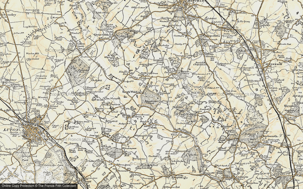 Old Map of King's Walden, 1898-1899 in 1898-1899