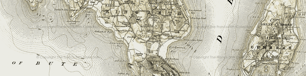 Old map of Largizean in 1906