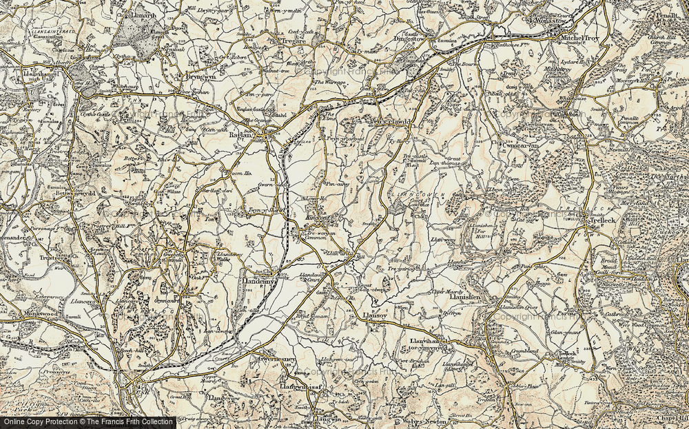 Old Map of Kingcoed, 1899-1900 in 1899-1900