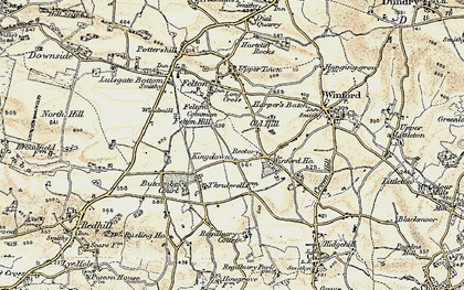 Old map of Kingdown in 1899