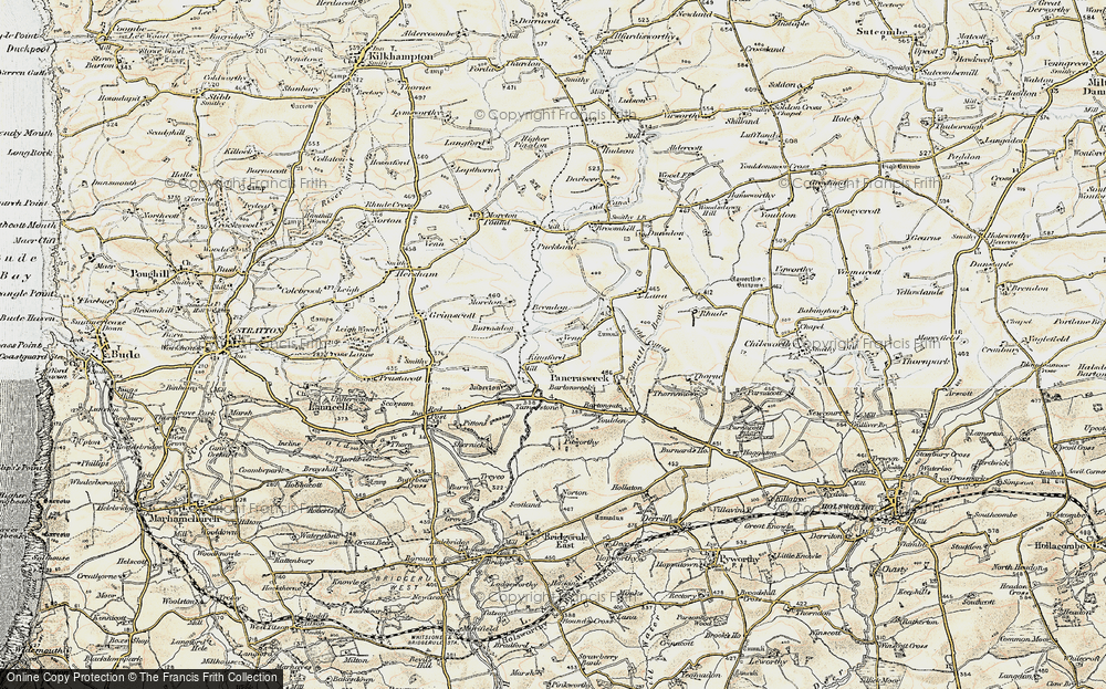 Old Map of Kingford, 1900 in 1900