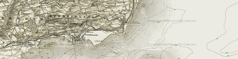 Old map of Kinghorn in 1903-1906