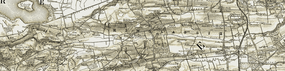 Old map of Whinnyhall in 1903-1908