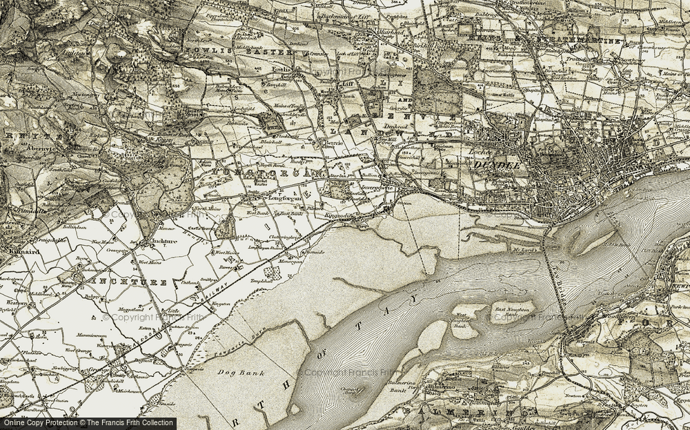 Old Map of Kingoodie, 1907-1908 in 1907-1908