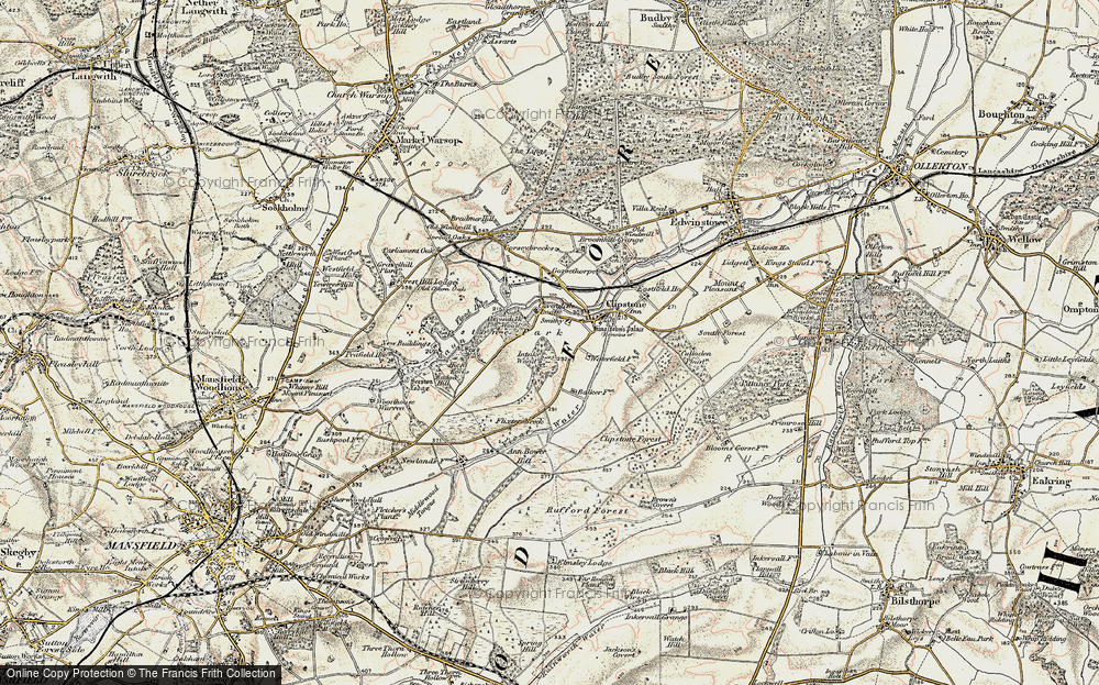 Old Map of Kings Clipstone, 1902-1903 in 1902-1903