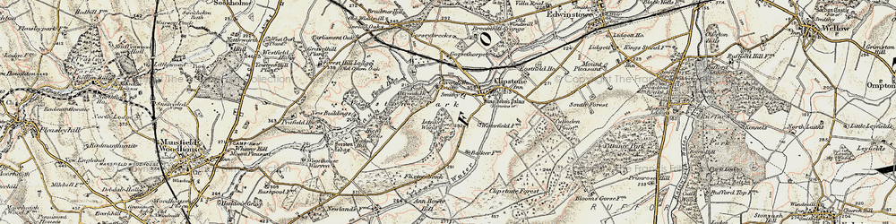 Old map of Kings Clipstone in 1902-1903