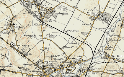 Old map of Kings Hedges in 1899-1901