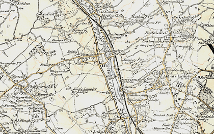 Old map of Kings Langley in 1897-1898