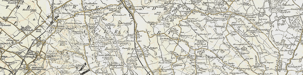 Old map of Kingsash in 1897-1898