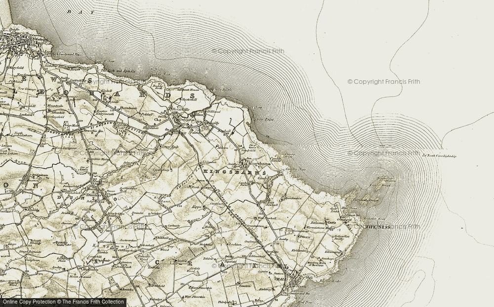 Old Map of Historic Map covering Boghall in 1906-1908