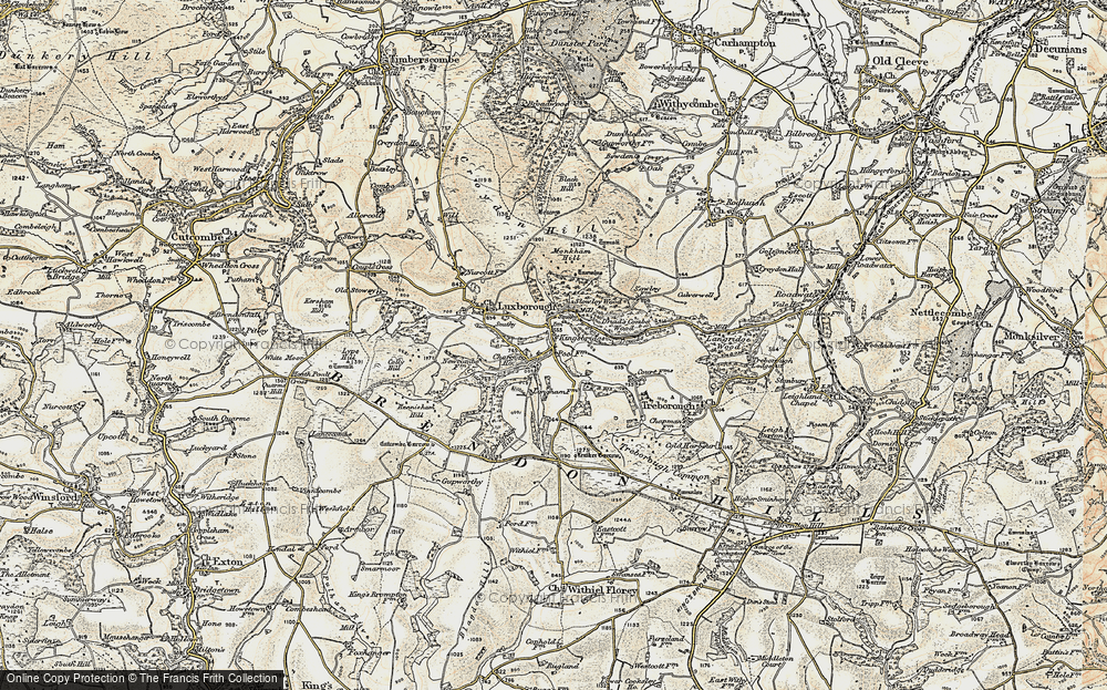 Old Map of Historic Map covering Leather Barrow in 1898-1900