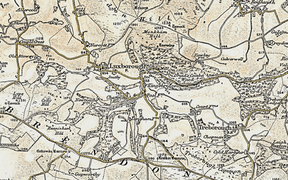 Old map of Kingsbridge in 1898-1900