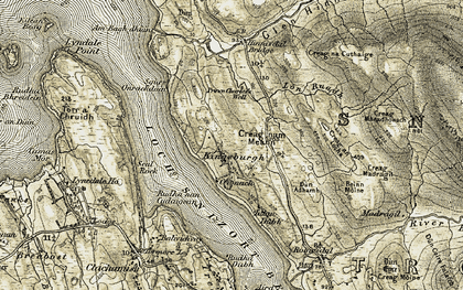 Old map of Kingsburgh in 1908-1909