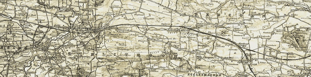Old map of Kingscavil in 1904-1906