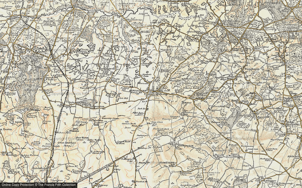 Old Map of Historic Map covering White Hill in 1897-1900
