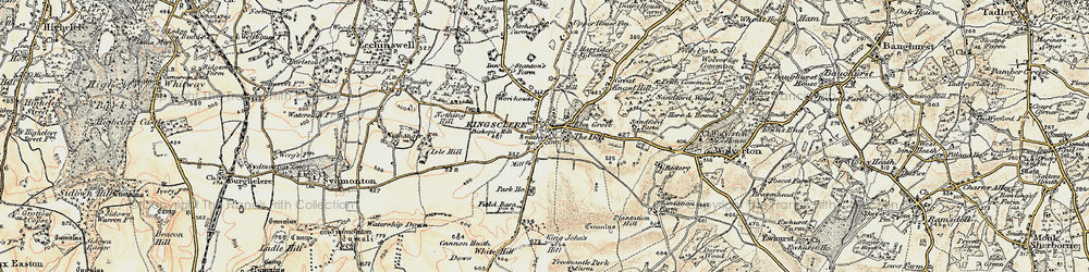 Old map of Kingsclere in 1897-1900