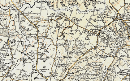 Old map of Kingsclere Woodlands in 1897-1900