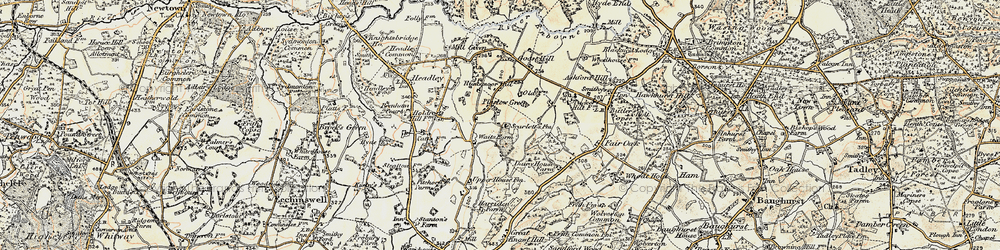 Old map of Kingsclere Woodlands in 1897-1900